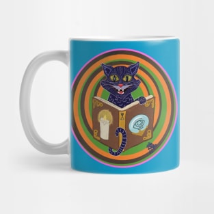 Halloween Cat with Spell Book Mug